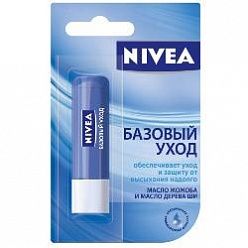 Нивея лип бальзам д/губ базовый уход 4,8г